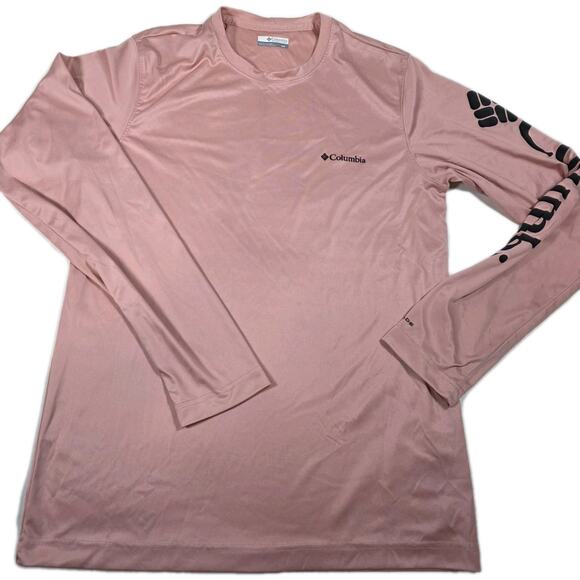 Columbia PFG Omni Shade Sun Protection Outdoor Fishining Tee Shirt Womens S Pink - Picture 1 of 5